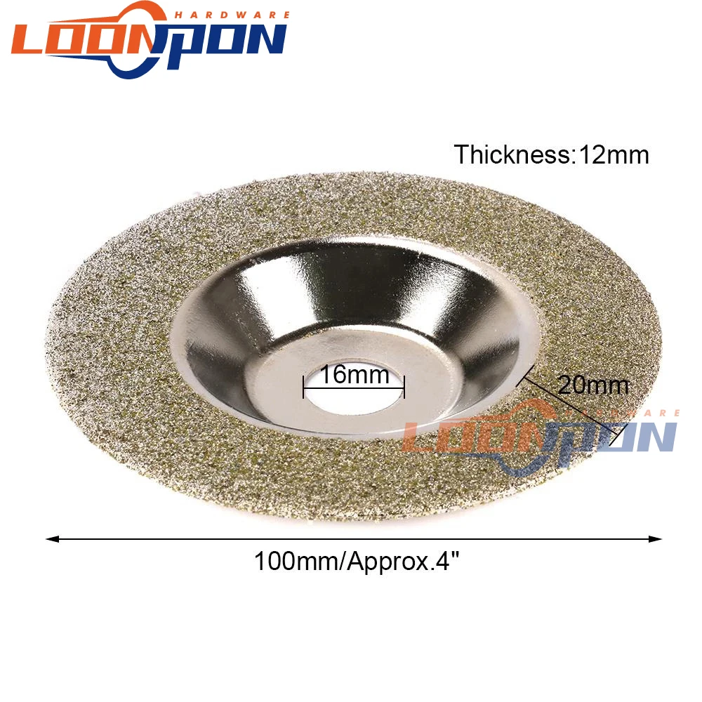 Алмазный шлифовальный диск 100 мм тип чаши отрезное колесо резак стекла пилы