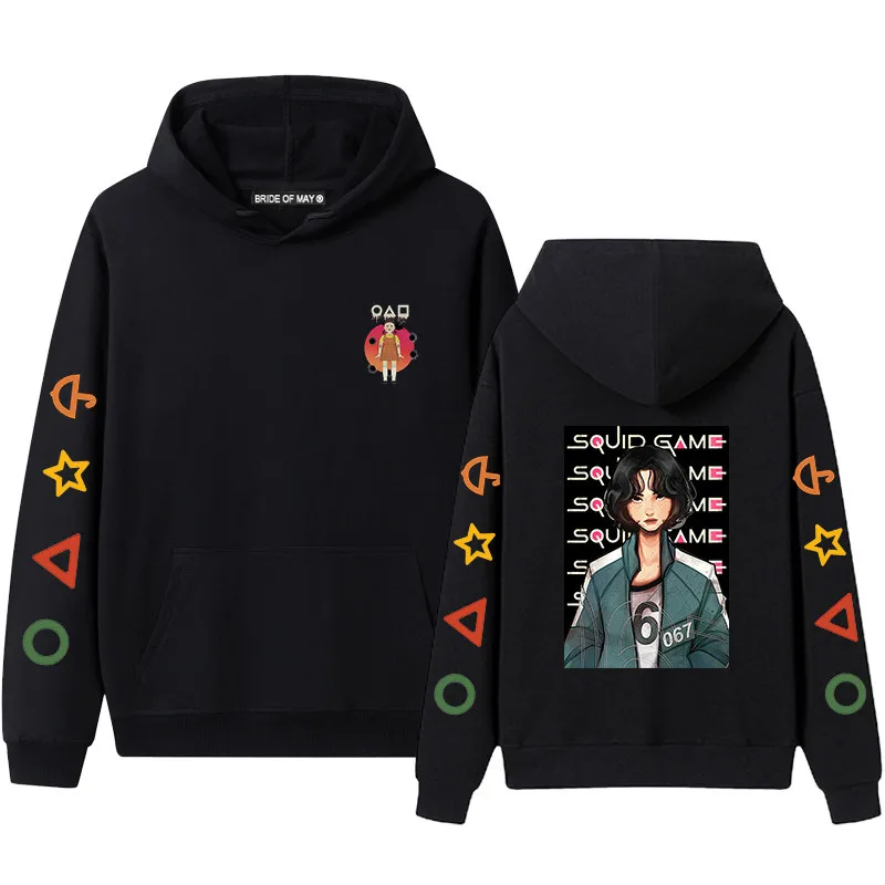 

Squid Game Korean TV Couple's Hoodies Women Men Cotton Fleece Cosply Costme Hoodies Sweatshirts Kids Boys Girls Tracksuit Tops
