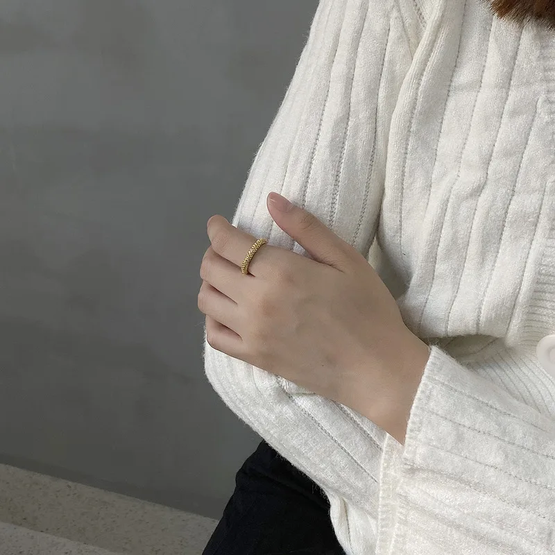 

Timeless Wonder 925 Sterling Sliver Geo Wheat Ear Statement Rings Women Jewelry Punk Gothic Top Ins Hiphop Boho Rock Trendy 3391