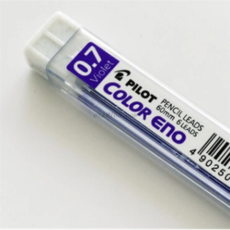 6 шт./трубка 0 7 мм Цветные свинцовые стержни механический/чертежный карандаш