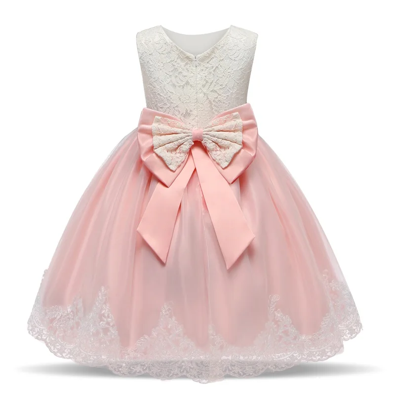 Pink Детские платья г. Красное рождественское платье для маленьких девочек детская одежда для девочек платье-пачка для дня рождения для девочек vestidos infantis - Цвет: Pink