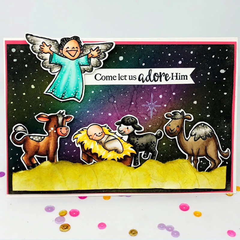 Металлические Вырубные штампы комбинированные прозрачные силиконовые ангел