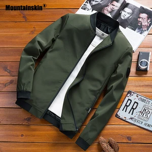 Мужская тонкая куртка-бомбер Mountainskin, уличная одежда в стиле хип-хоп, верхняя одежда, весна 2019