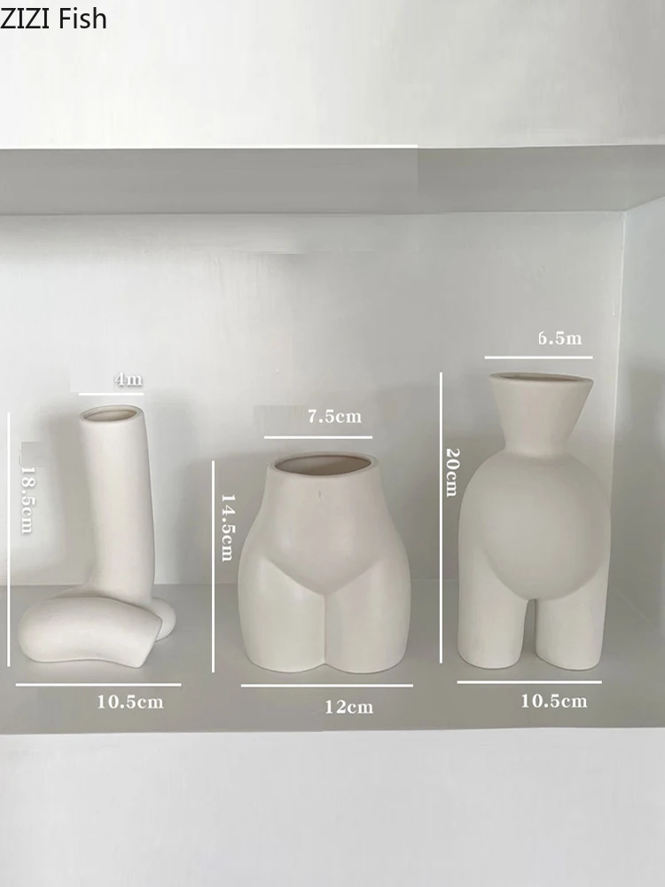 Креативная керамическая абстрактная ваза с человеческим телом поделки для