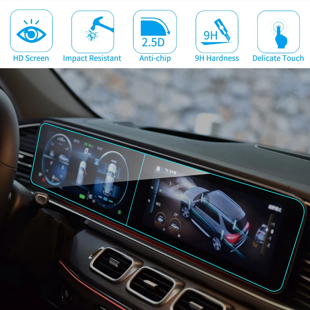 Автомобильная защита для экрана из ТПУ с GPS навигацией Mercedes W204 W205 X253 W219 W166 X166 W447 C V