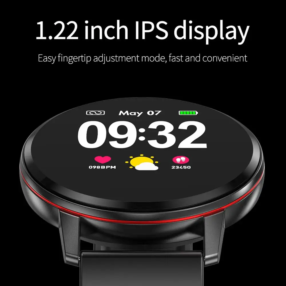 Смарт-часы для мужчин с пульсометром ЭКГ кровяное давление IP67 фитнес-трекер