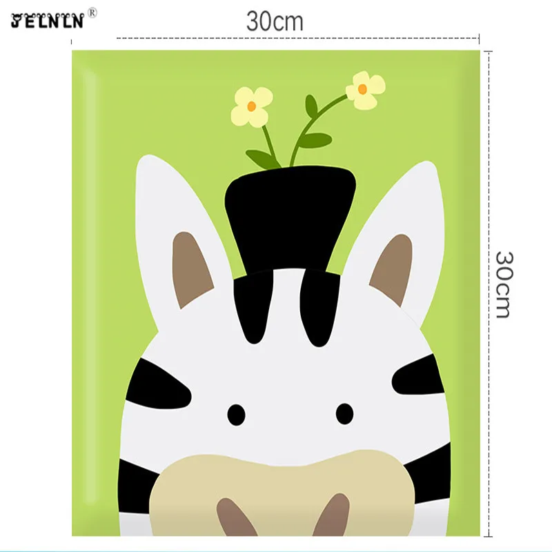 Мультяшные животные фруктовый узор детские наклейки на стену Детские обои