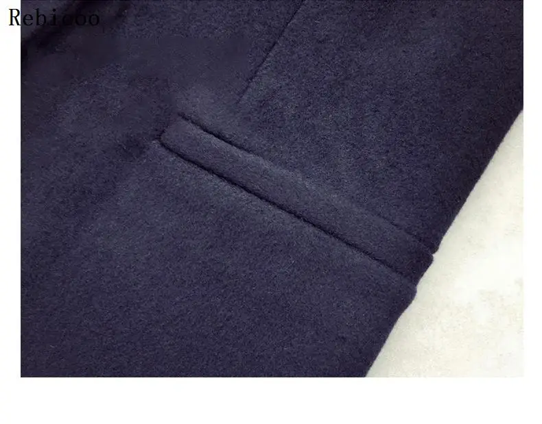 Autumn and Winter New Women's Korean Slim Was Thin Pure Color Long-sleeved Temperament Medium-Long Section Casual Woolen Coat | Женская