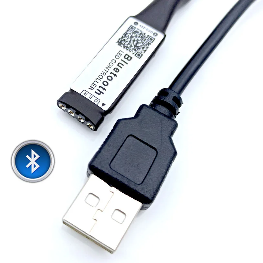 0.5m 1m RGB Controller 5V USB Connector Cable 4pin Line Dimmer 3 Keys for 5V 5050 2835 RGB LED Strip Ribbon TV Backlight Light images - 6