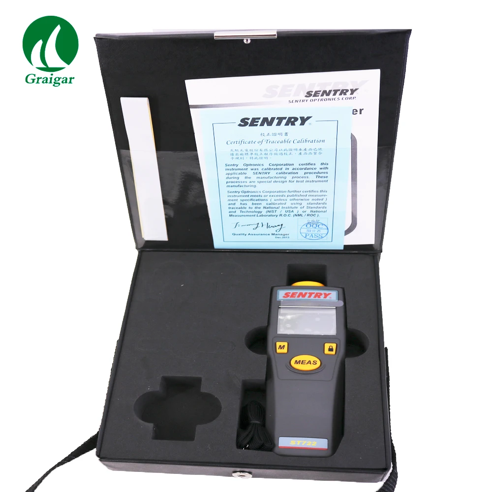 

ST722 Digital Tachometer Portable Non Contact Rpm Meter