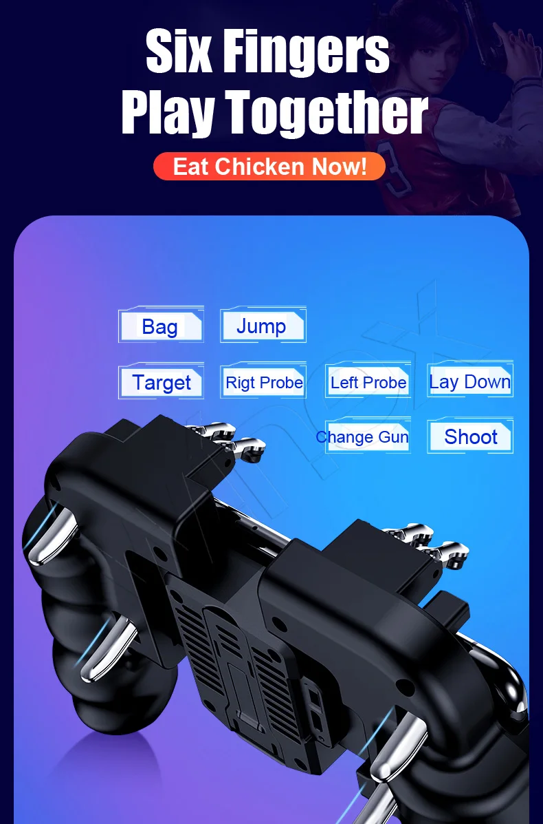 Winex геймпад Pubg контроллер Android джойстик мобильный портативная игра для IPhone Xiaomi с