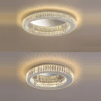 led postmodern round stainless steel crystal designer lamparas de techo ceiling lights ceiling light ceiling lamp for foyer