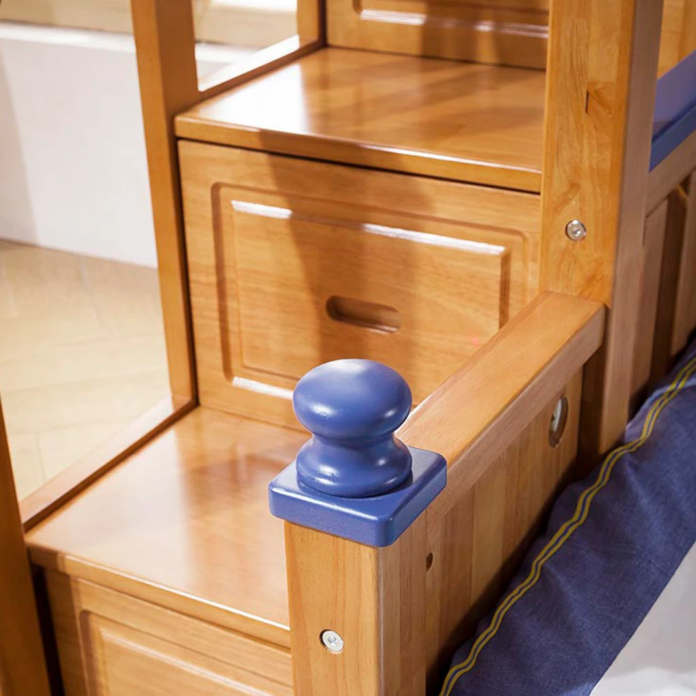 Детская двухъярусная кровать из цельного дерева горячая Распродажа детская