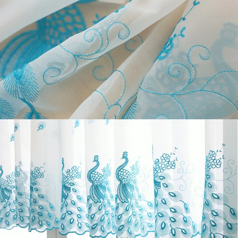 Романтичная Короткая занавеска с вышивкой пылезащитная для кухни балкона Z