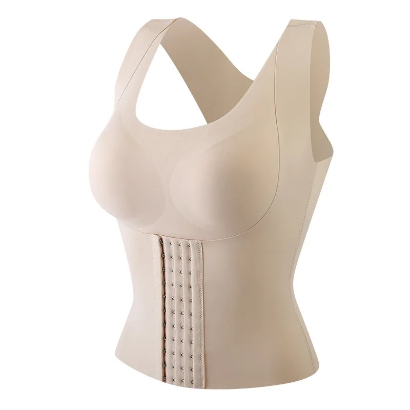

Women Body Shaper Push Up Bra Tank Tops Reduce Belly Corrective Underwear Waist Trainer Slimming Vest Corset Shapewear