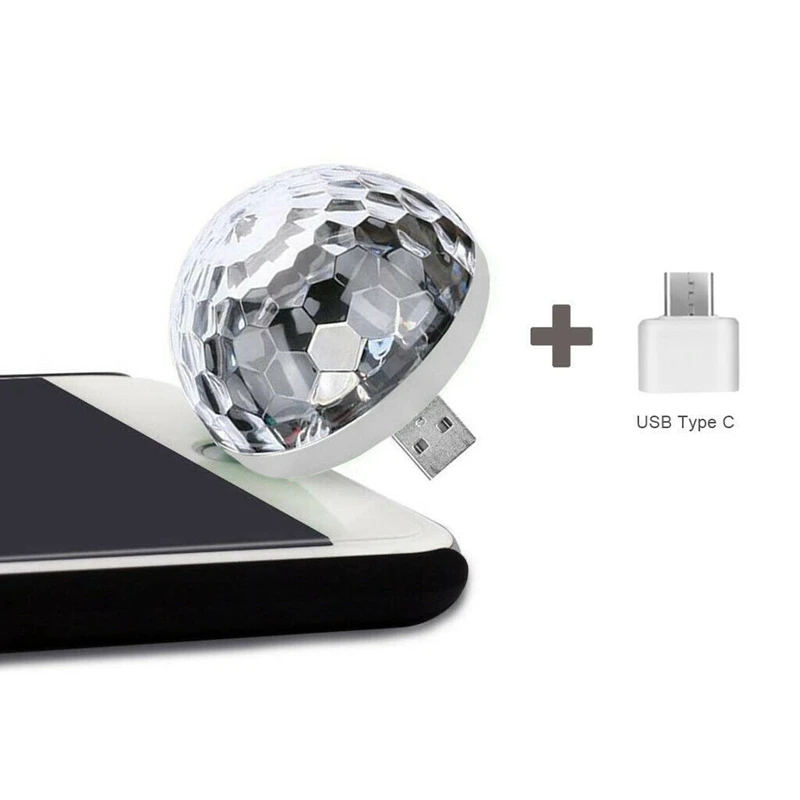 Usb мини светодиодный диско магический светильник шар портативный караоке