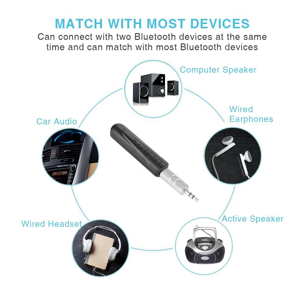 3 5 мм разъем Aux Bluetooth беспроводной музыкальный MP3 аудио адаптер приемник для