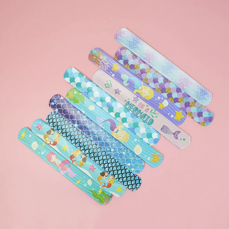 Mermaid Theme Pop Circle Parti Clap Circle Toy Under The Sea Mermaid Happy Birthday Party Supply Princess Girl Kids Gifts