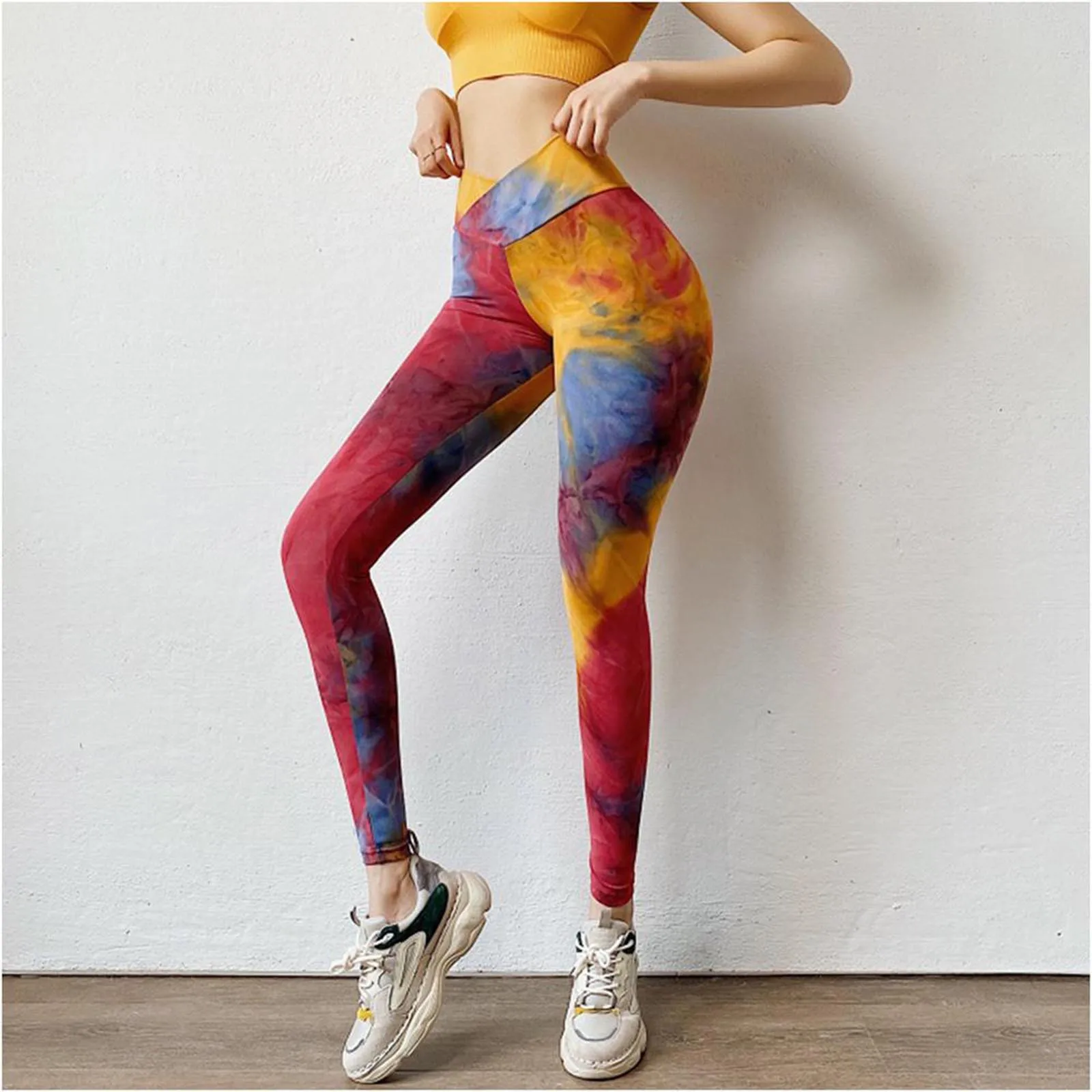 Women's High Waist Breathable Slim Stretch Yoga Leggings Fitness Running Gym Push Up Sports Full Length Active Pants