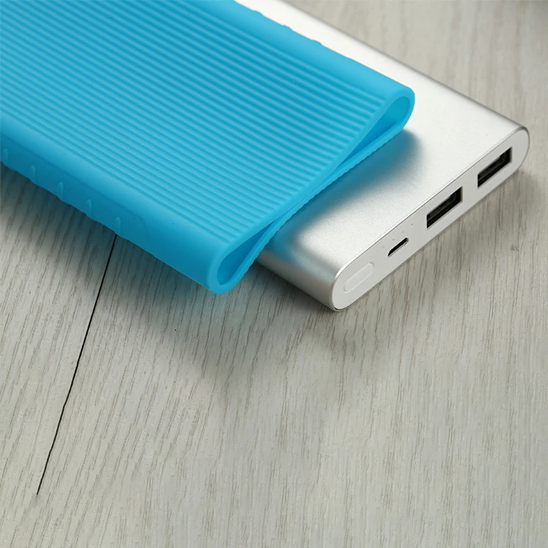 Защитный чехол для нового Xiaomi power Bank 2 10000 MAh двойной USB порт силиконовый чехол для телефона power макет банка PLM09ZM