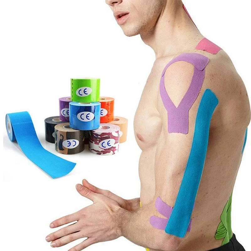 

5cm*5m Elastic Sport Safety Muscle Tape Roll Muscle Adhesive Bandage Protective Gear Knee Elbow Brace Support Pad