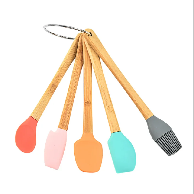 

Color 5pc Baking Tools Silicone Cream Spatula Kitchen Utensils Sets Household Goods Kitchen Baking Accessories Cake Tools.75z