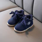 2020 новые детские зимние теплые ботинки толстые Нескользящие стеганые зимние ботинки для мальчиков и девочек кожаная обувь зимние ботинки повседневная детская обувь