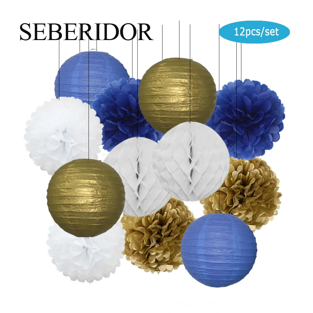 Рождественский Хэллоуин праздничный золотой серебряный круглый бумажный шар