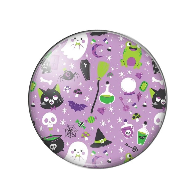 Круглый стеклянный кабошон для фото с изображением тыквы призраков на Хэллоуин 10