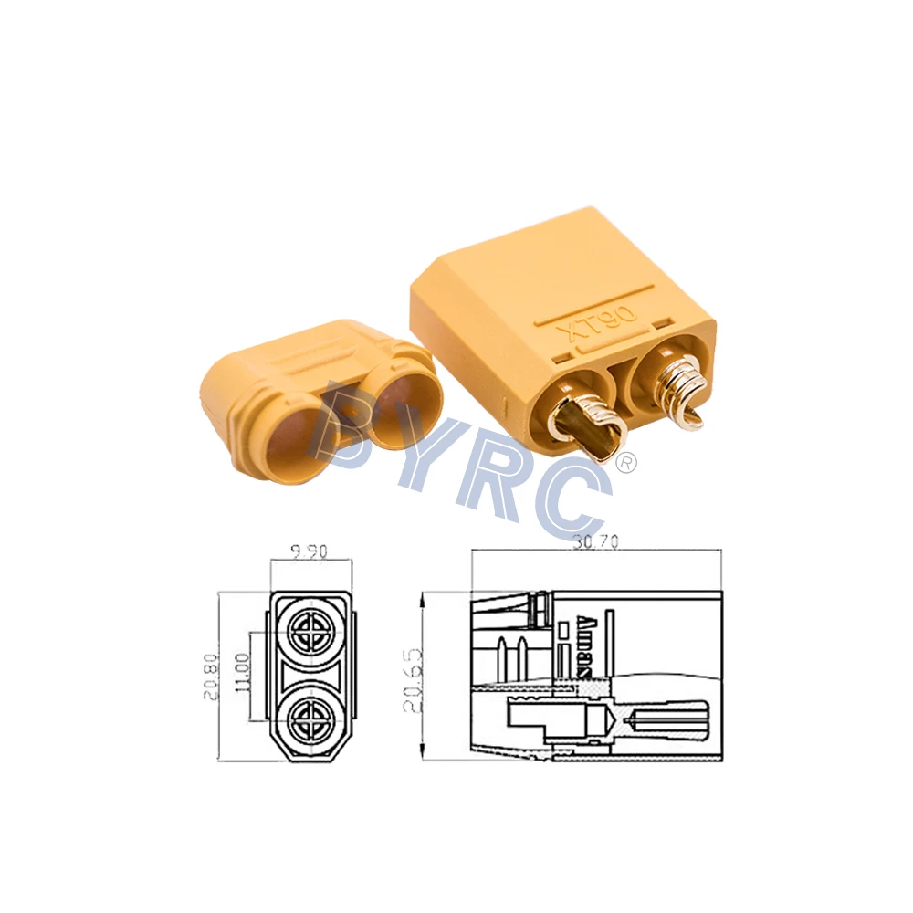 2 пары Amass XT90 XT90H (XT90 с футляром) 4 5 мм банановый разъем позолоченный макс. 40 А