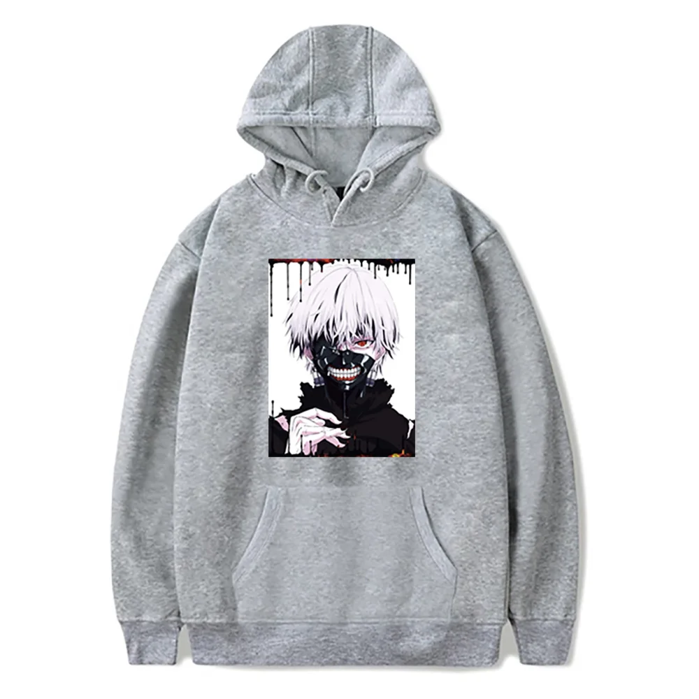 Funny Tokyo Ghoul Hoodies Men Kawaii Fashion Winter Warm Streetwear Graphic Sweatshirts Male