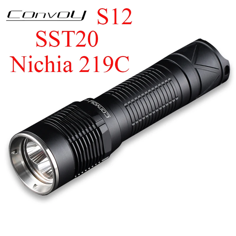 Светодиодный фонарик Convoy S12 с Luminus SST20/Nichia 219C 18650 21700 ручной фонарь Рабочий
