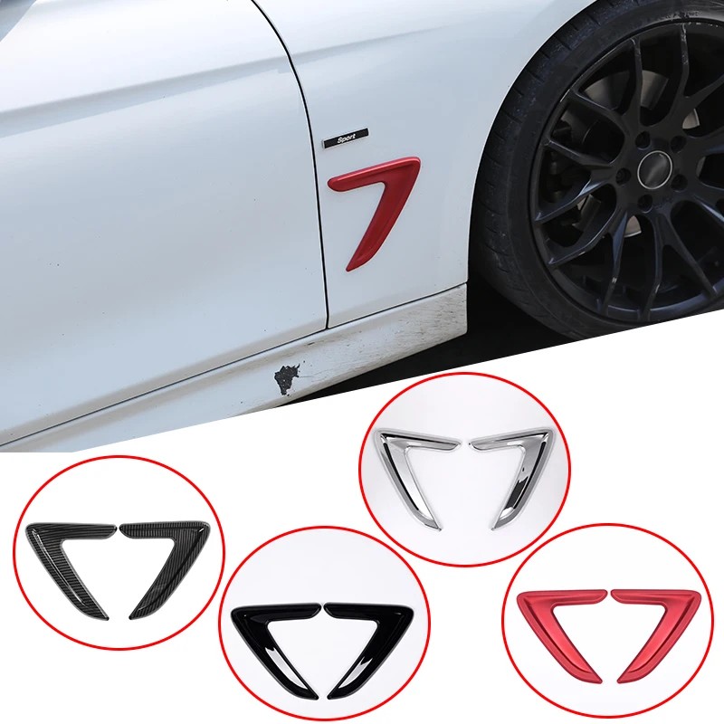 

2pcs For BMW 3 Series F30 2013-2018 Car Accessories Fender Vents Decorative Cover Trim Stickers For BMW 3 Series GT 2013-2017