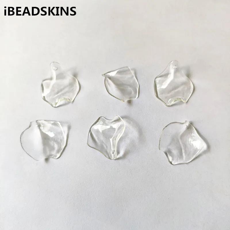 Новое поступление! 630 шт. прозрачные акриловые бусины в форме листьев для