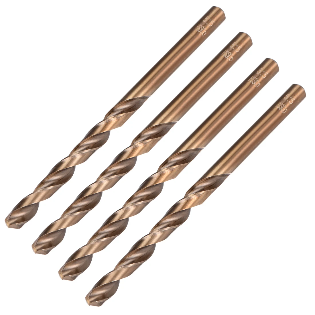 

uxcell 1/2/4/6Pcs Twist Drill HSS Bit for Steel Aluminum Alloy Champagne Tone for Stainless Steel Copper Aluminum Alloy