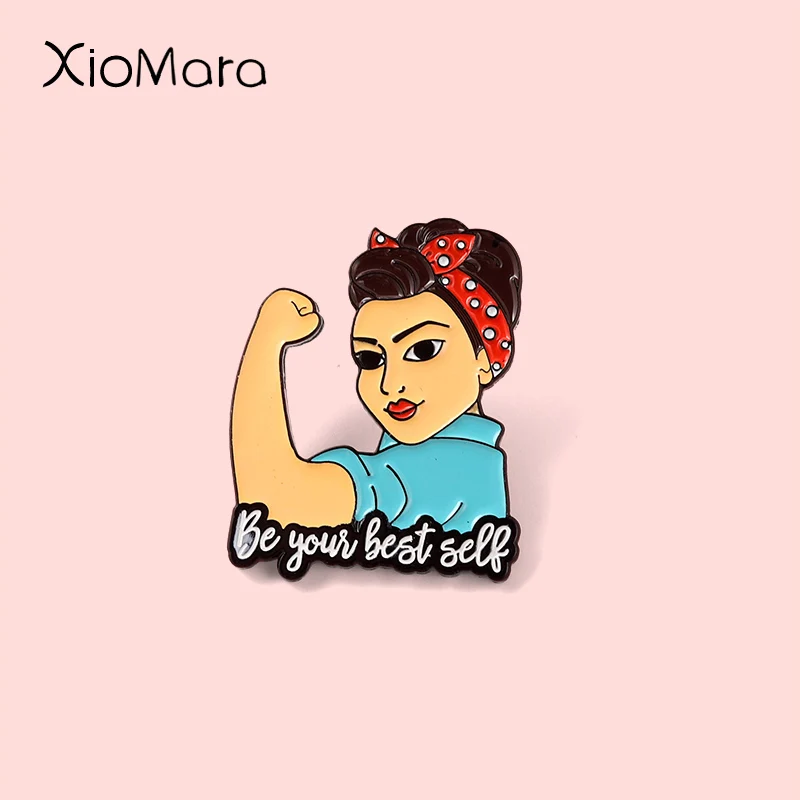 

Motivational Quotes Enamel Pins Be Your Best Self Metal Badge Brooch Brave Backpack Hat Lapel Women'S Friend Jewelry Gifts