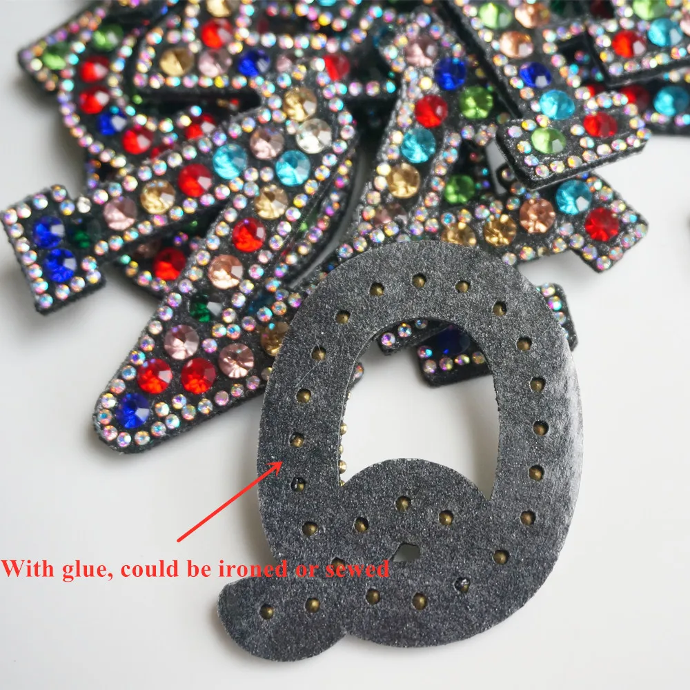 Искусственные красочные стразы искусственная вышивка патч значки 3D буквы ручной