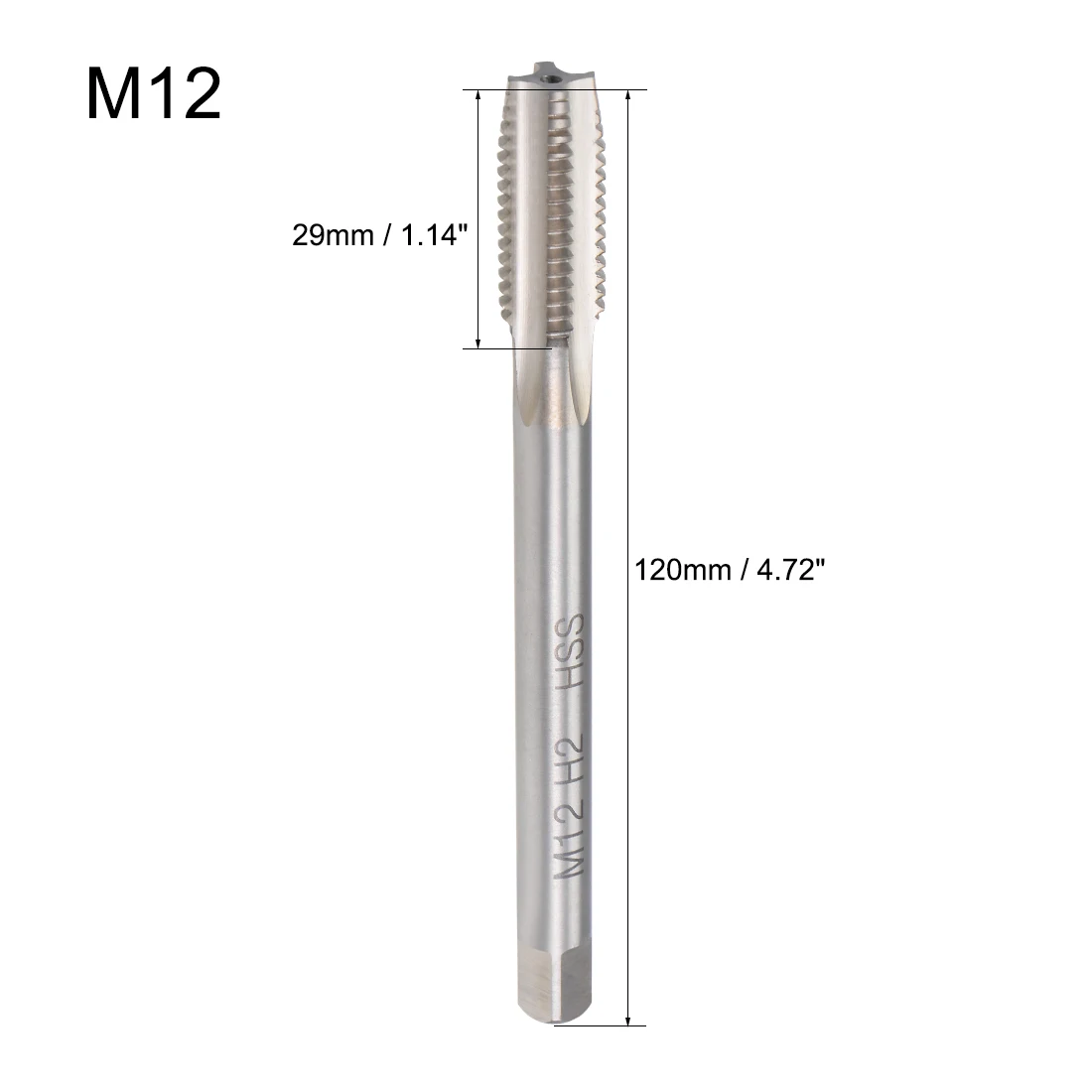Uxcell 1 шт. Метрическая машина кран шаг резьбы H2 точность 3/4 флейты HSS M2 M2.5 M3 M4 m5 m6 m8 m10 m12 сверла для металла