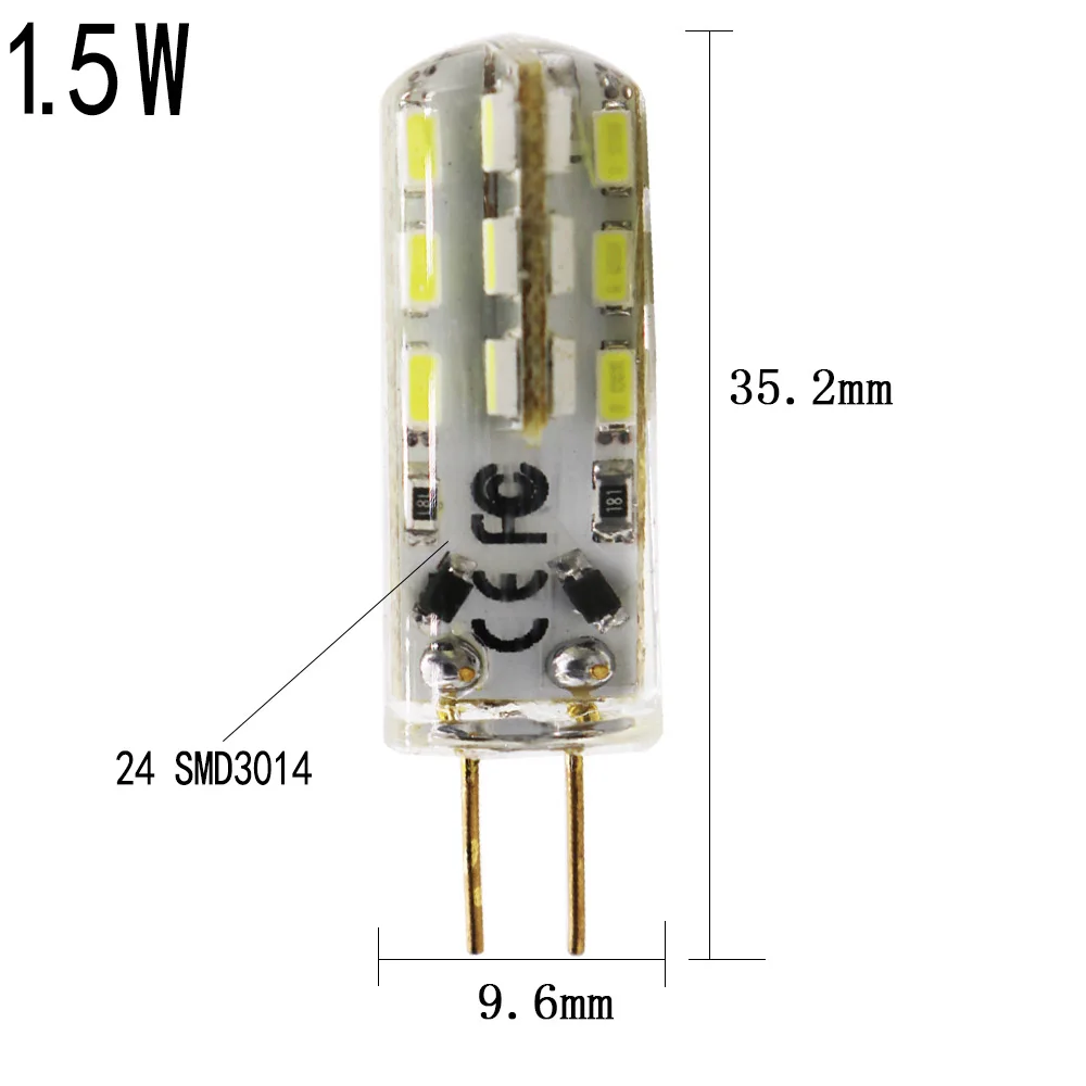 G4 1 5 W 4W светодиодный лампы лампа для точечных 3014 SMD 24 48 Светодиодный s Заменить 15 Вт