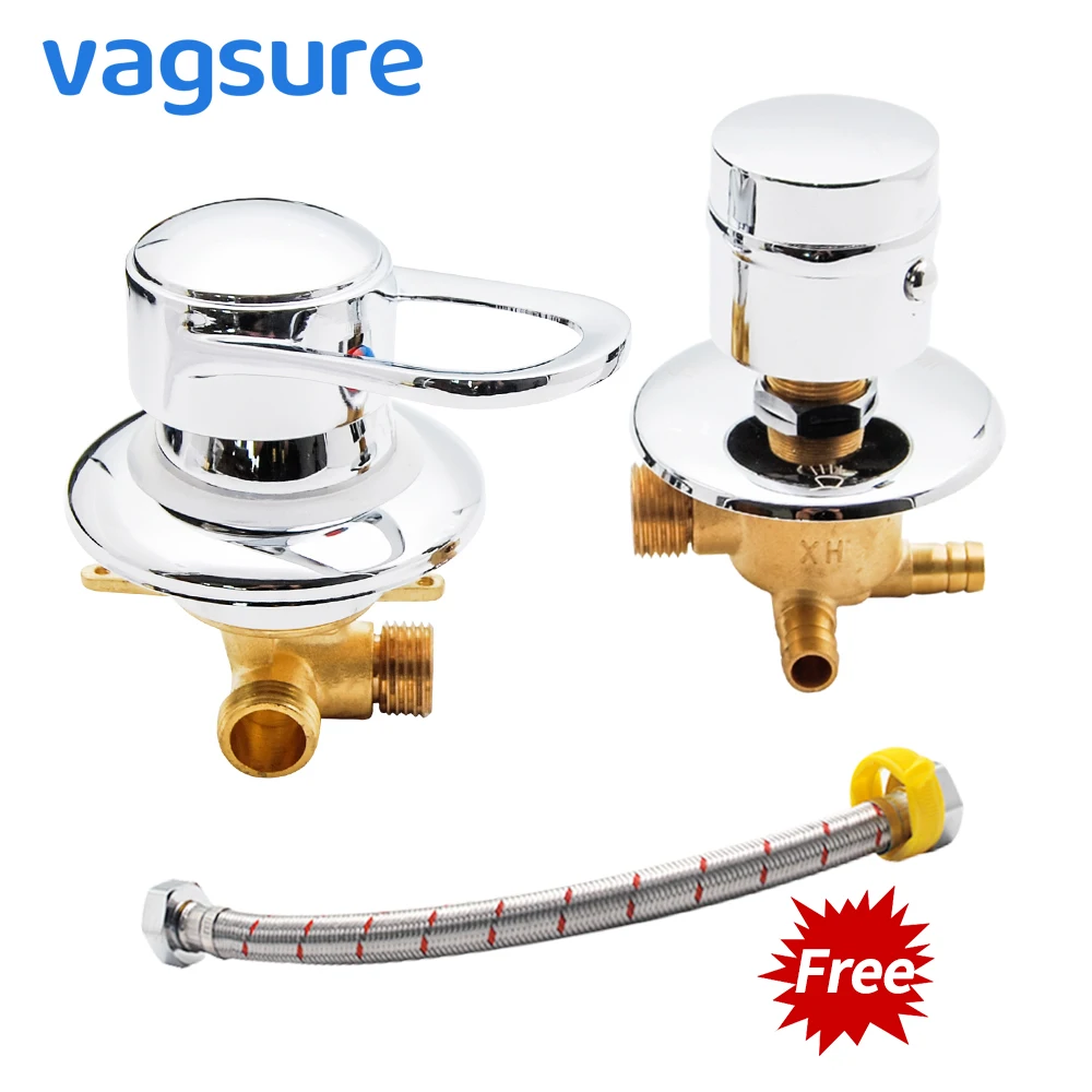 2/3/4/5 Ways Outlet Tap Shower Mixer Faucet Brass Intubation Connector Separate Ceramic Valve Core Shower Sauna Spa Bath Room