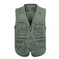 plus size 5xl 6xl 7xl new male casual summer cotton sleeveless vest with many 14 pockets men multi pocket photograph waistcoat
