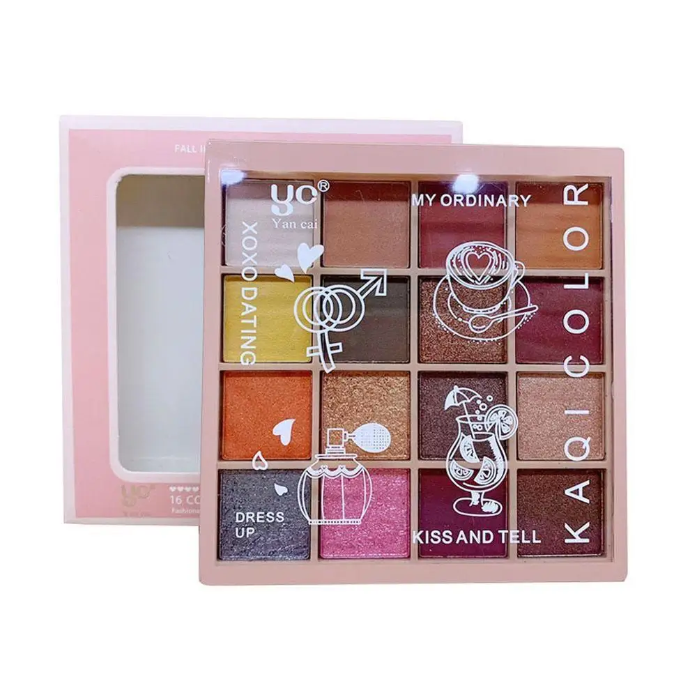 Новые модные блестящие тени для век 16 цветов Тени макияж металлик палитра теней