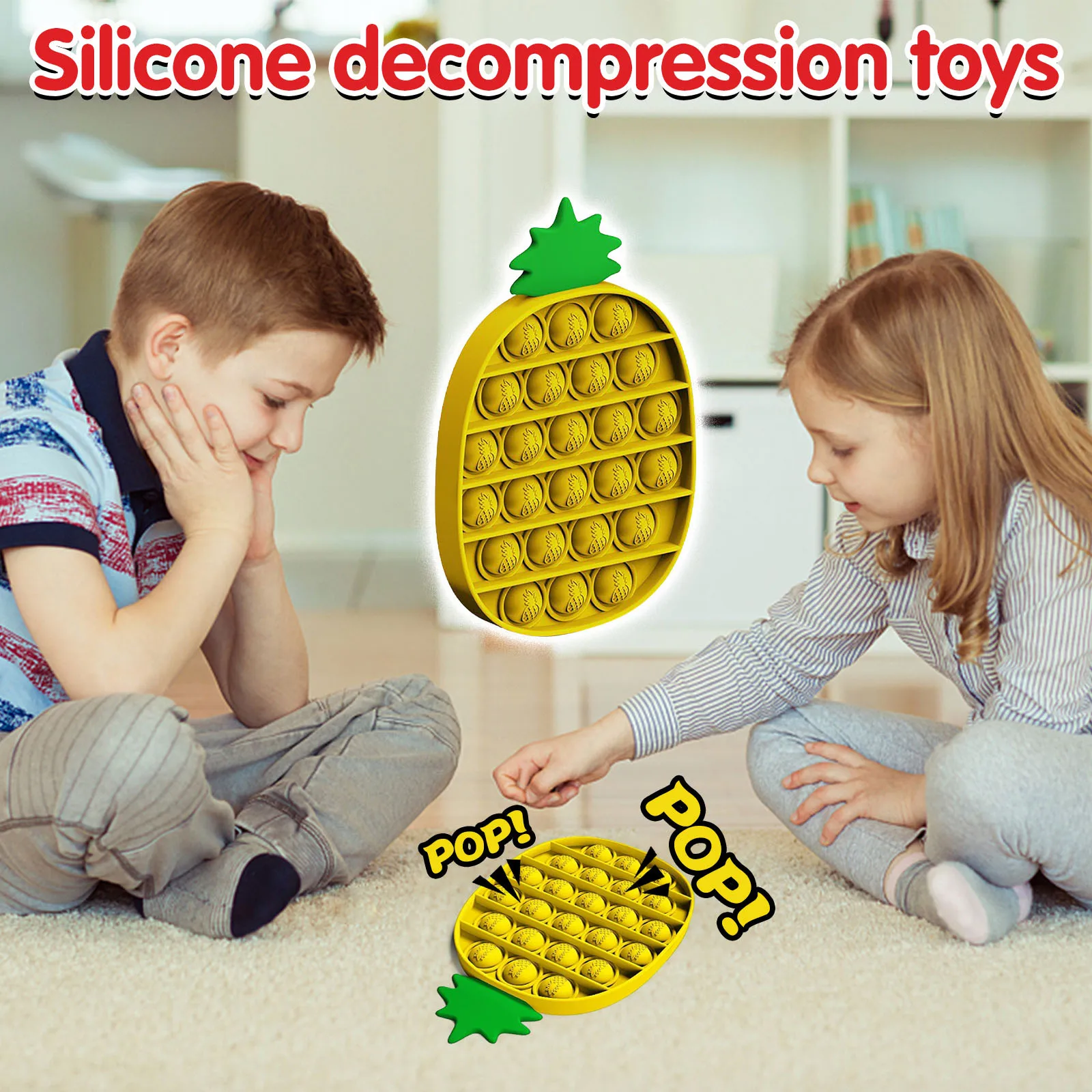 

Adult Kids Push Pops Bubble Decompression Toys Press Fidget Toys Sensory Toy Special Needs Stress Reliever Sets A 5*