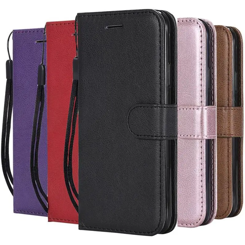 

Single Color Case For Samsung Galaxy S20 S21 A42 A12 A32 A52 A72 S20 Fe Ultra S10 S9 S8 Plus A01 Core Wallet Card Cover P06E