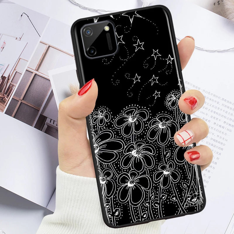 

Daisy flower painting Shockproof Cover for OPPO Realme7 7i 6 5 3 2 Pro C1 C2 Black Phone Case Shell Soft Fundas Coque Capa