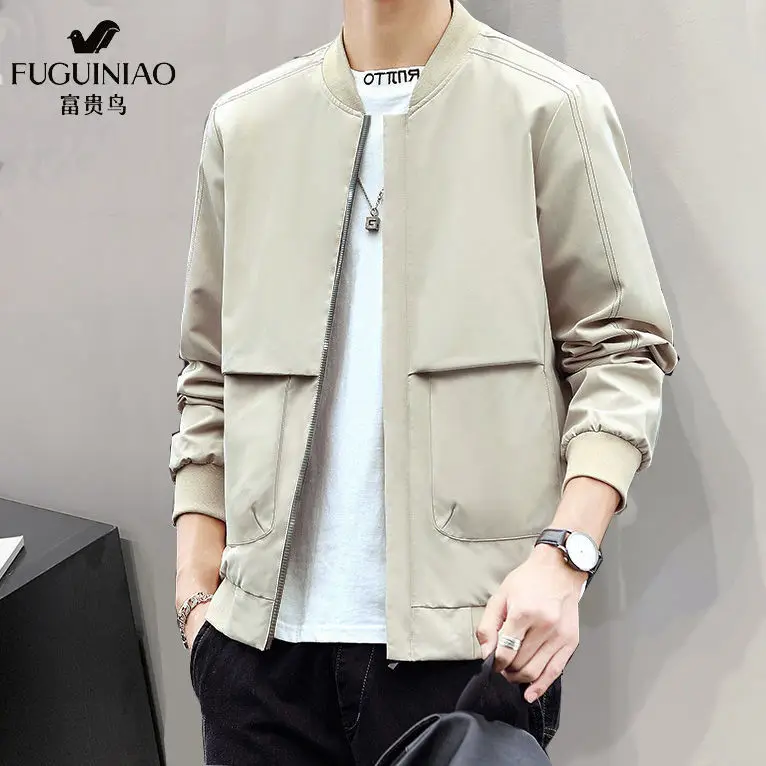 

2021 men's jacket spring and autumn jacket male students spring and autumn Korean leisure trend baseball suit
