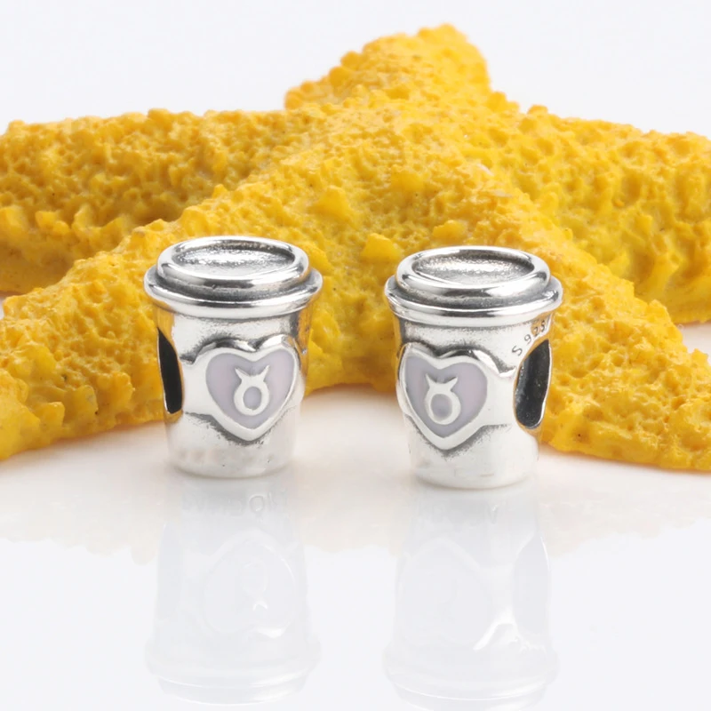 Новые оригинальные серебряные бусины 925 пробы напиток чтобы пойти очарование