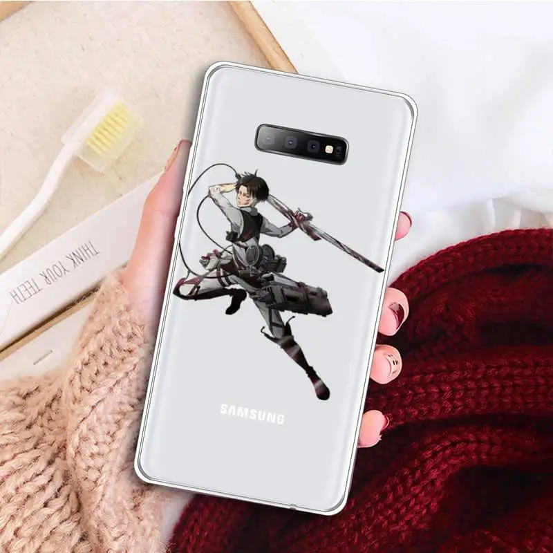 

Japan Anime attack on Titan Phone Case Transparent For Samsung Galaxy A71 A21s S8 S9 S10 plus note 20 ultra