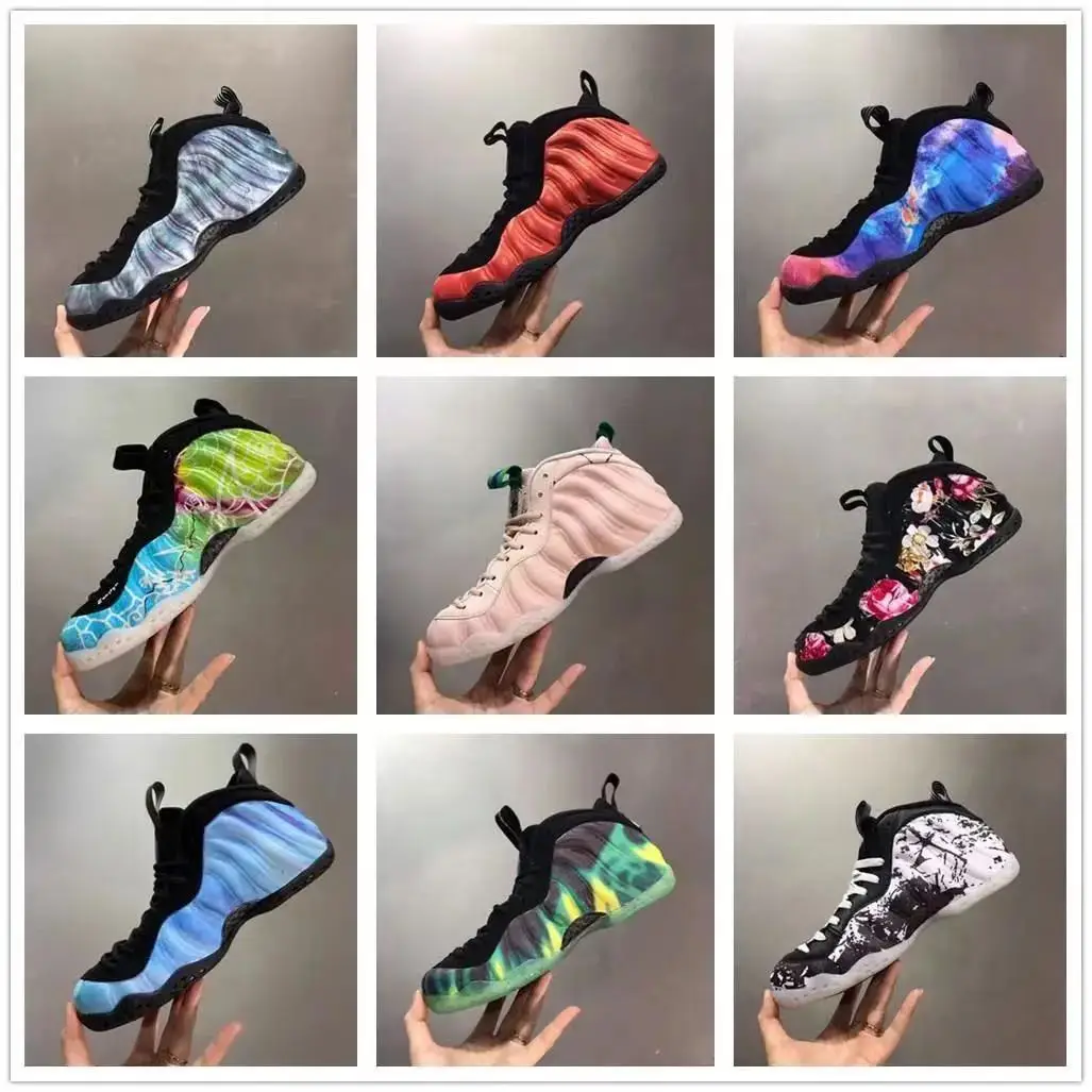 

COZOK Unisex Running Shoes New Big Size 11 Foam Posite Green Blue White Green Yellow Orange Sneakers Zapatos De Hombre