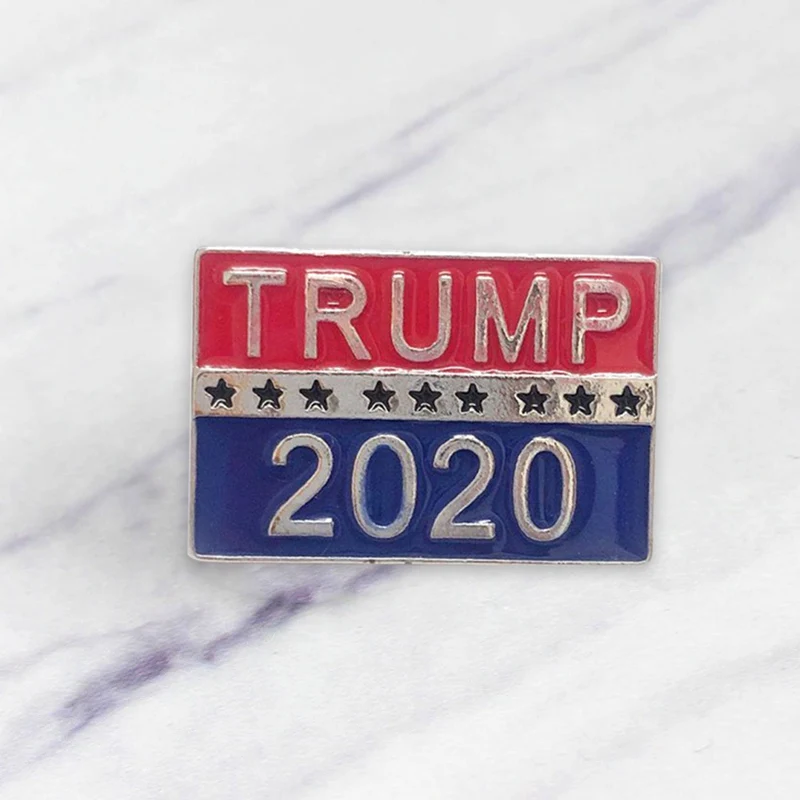 1 шт. брошь с изображением республиканской кампании Трампа 2020 эмблема